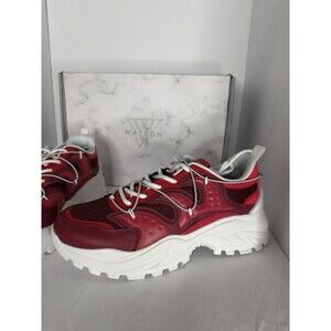 Watson Flesh And Bone Men's Sneakers Red White Low Top Lace Up Activewear